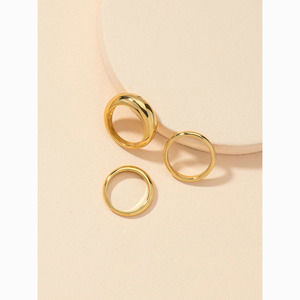 3/$30 Gold Dome Midi Knuckle 3 Ring Set